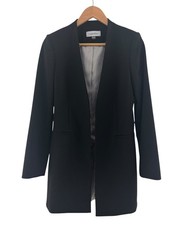 Calvin Klein Women's Colorblock Longline Open-Front Topper Jacket, Size 4 — listing 5