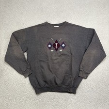 Vintage M&C Sport 'Old Golfers Never Die They Just Putter Out' Embroidered Crewneck Sweatshirt, Heather Gray, Medium — listing 5