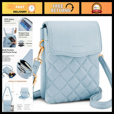 Tan Pebbled Faux Leather Phone Crossbody Bag with Buckle Flap and Woven Guitar Strap, 5.5x8.5 — listing 6