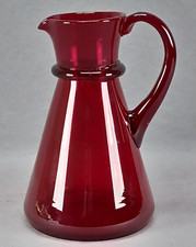 Reijmyre Swedish Hand-Blown Clear Glass Pitcher with Applied Handle — listing 5