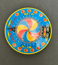 Vintage Tin Litho Wind-Up Space Ship with Trailing Flying Saucers Toy, listing 5