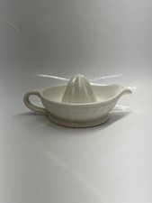 Ceramic Citrus Juicer/Reamer with Blue Stripe and Folk Floral Motif, listing 2