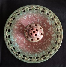 Roseville Pottery Ferella Reticulated Footed Bowl, Shape 210-4 — listing 4