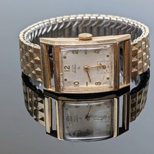 Vintage Elgin De Luxe Men's Wristwatch, Rectangular Tank Case with Sub-Seconds Dial — listing 5