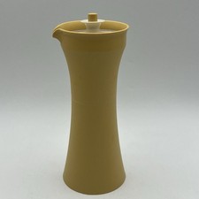 Vintage Tupperware Sheer Salad Dressing Cruet / Shaker with Red Flip-Top Lid — listing 4