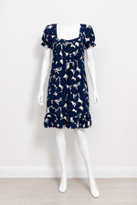Diane von Furstenberg Geometric Square Print Silk Jersey Shift Dress, Size 8 — listing 6