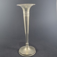 Silver Trumpet Bud Vase with Ruffled Rim — listing 3