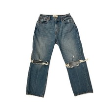 Abercrombie & Fitch The Ankle Straight Ultra High Rise Jeans Black Distressed — listing 4