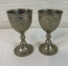 Silver-Plated Trumpet-Form Wine Goblet with Decorative Knop Stem — listing 4
