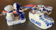 Pair of Delft Blue Hand-Painted Miniature Ceramic Clogs (Dutch Wooden Shoe Form) — listing 4