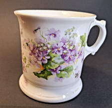 Antique German Porcelain Shaving Mug with Soap Drainer and Cherub Transfer — listing 4