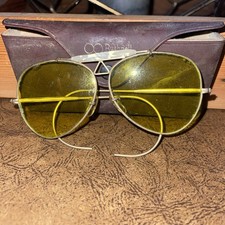 Vintage Gold-Filled Aviator Shooting/Sporting Eyeglasses with Cable Temples Yes - has a brand name/logo