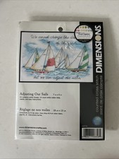 Set of 3 Framed Nautical Cross-Stitch Needlework Pictures (Sand Dollar, Conch Shell, Seahorse) — listing 5