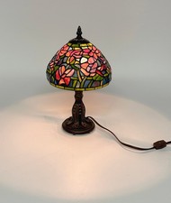 Tiffany-Style Leaded Stained Glass Rose/Peony Bowl Ceiling Light Fixture (Flush Mount) — listing 4