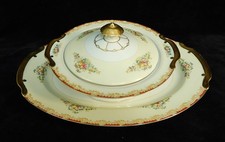 Japanese hand-painted platter Vintage Empress China Hand-Painted Floral Oval Serving Platter, Made in Japan