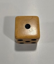 Vintage Butterscotch Bakelite Large Die (35mm Cube) with Threaded Insert — listing 3