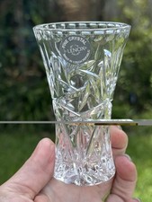Vintage Cut Lead Crystal Trumpet Bud Vase with Pinwheel/Star Motif — listing 2