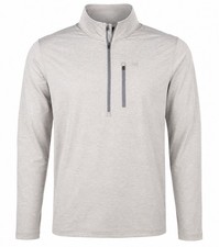 Southern Shirt Company Men's Textured Fleece Quarter-Zip Pullover, Olive/Taupe, Size 2X