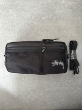 Stussy Troops Black Canvas Crossbody Sling Bag with Basic Logo and USA Flag Patch — listing 6