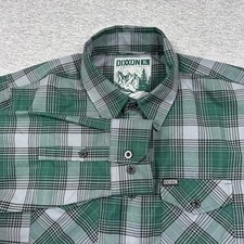 Dixxon Flannel Company Men's Green/Black/White Buffalo Plaid Flannel Shirt — listing 4