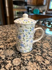Allyn Nelson Collection Fine Bone China Teacup & Saucer, Purple Violets Pattern — listing 3