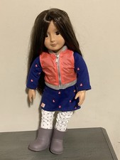 Lot of 18-inch Doll Accessories: Our Generation Pink Jeep with Surfboard, Doll Tent, Wheelchair, Stroller, and Saucer Chair — listing 5