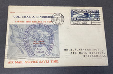 1928 Lindbergh West Indian Aerial Express Airmail Cover with Spirit of St. Louis Photo - Framed Display — listing 2