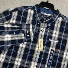 U.S. Polo Assn. Men's Long Sleeve Plaid Button-Down Shirt, Size L — listing 4