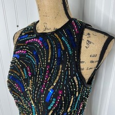 Laurence Kazar New York Vintage Beaded Sleeveless Evening Top — listing 3