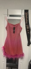 Fashion Nova Turkey Feather Trim Strapless Bustier Corset Top, Taupe/Mocha, Size Medium — listing 6