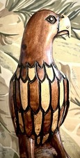 Carved Eagle Figurine in Flight on Rocky Perch with Wings Spread — listing 5