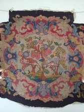 Vintage Needlepoint Tapestry Wall Hanging, Old Master Scholar Scene — listing 6