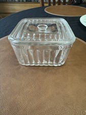 Vintage 1950s Glass Refrigerator Pitcher with Brown Plaid & Black Ribbon Print, 9" Tall — listing 3