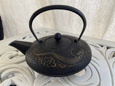 Vintage Japanese Celadon Green Teapot with Hand-Painted Raised Cherry Blossom Design — listing 4