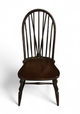 Bow-Back Windsor Armchair with Distressed Blue Paint Finish — listing 6