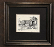 Signed Limited Edition Etching of Covered Bridge "Reflections" 15/50 — listing 5