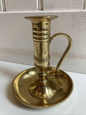 Vintage Brass Chamberstick Candle Holder with Drip Pan Base — listing 4