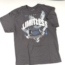 On The Low (OTL) Black Graphic T-Shirt with Winged Crowned Skull, Size L — listing 6