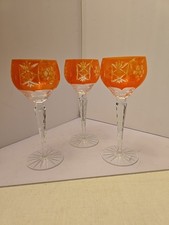 Vintage Cut Crystal Wine Glass with Etched Swag Drape Pattern — listing 2