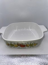 Vintage Corning Ware L'Echalote Spice of Life Casserole Dish with Pyrex Lid — listing 4
