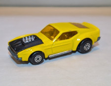 Matchbox Superfast Mustang Piston Popper Diecast Car, Blue with Amber Windows