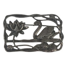 Vintage Sterling Silver Swan Figural Salt Cellar / Open Dish with Cut Glass Body Single piece — listing 5