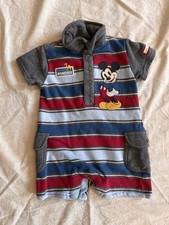 Disney Baby Mickey Mouse romper Mickey Mouse & Pluto Muslin Romper Light Blue — listing 4