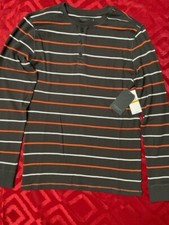Junk Food Clothing Men's Black Henley Long Sleeve Shirt, Size L — listing 6