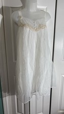 Vintage Cream Lace Knit Dress/Nightgown, German Size 48