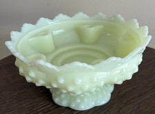 Fenton Custard Glass Hobnail Double-Crimped Ruffled Bowl, Small 5.5", listing 2