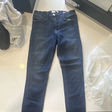 FRAME Le Skinny de Jeanne Distressed Skinny Jeans, Size 30