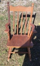 Antique Wooden Rocker Blotter (Ink Blotter) with Turned Handle — listing 4