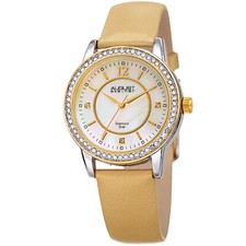 August Steiner Rose Gold-Tone Diamond Accent Cushion Case Bracelet Watch — listing 2