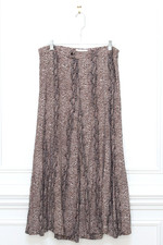 Snakeskin Print Wide-Leg Palazzo Pants with Tie Waist — listing 5